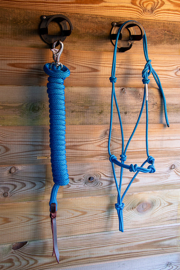 Foundation Trainingset: Premium 4-knoops stijf halster + lead