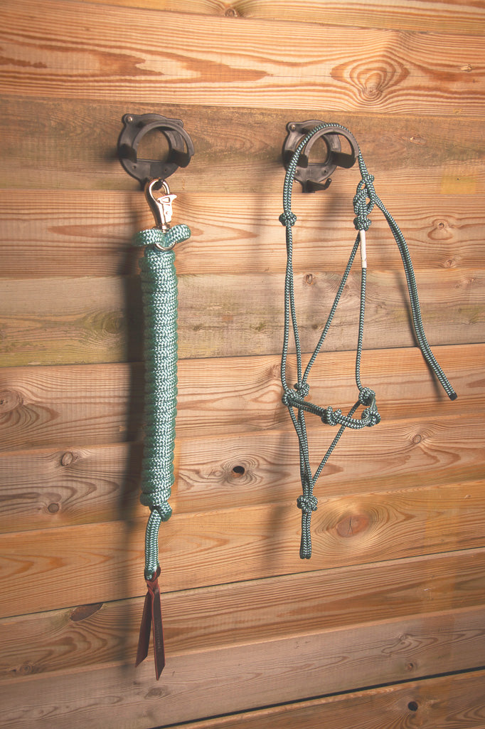 Foundation Trainingset: Premium 4-knoops stijf halster + lead