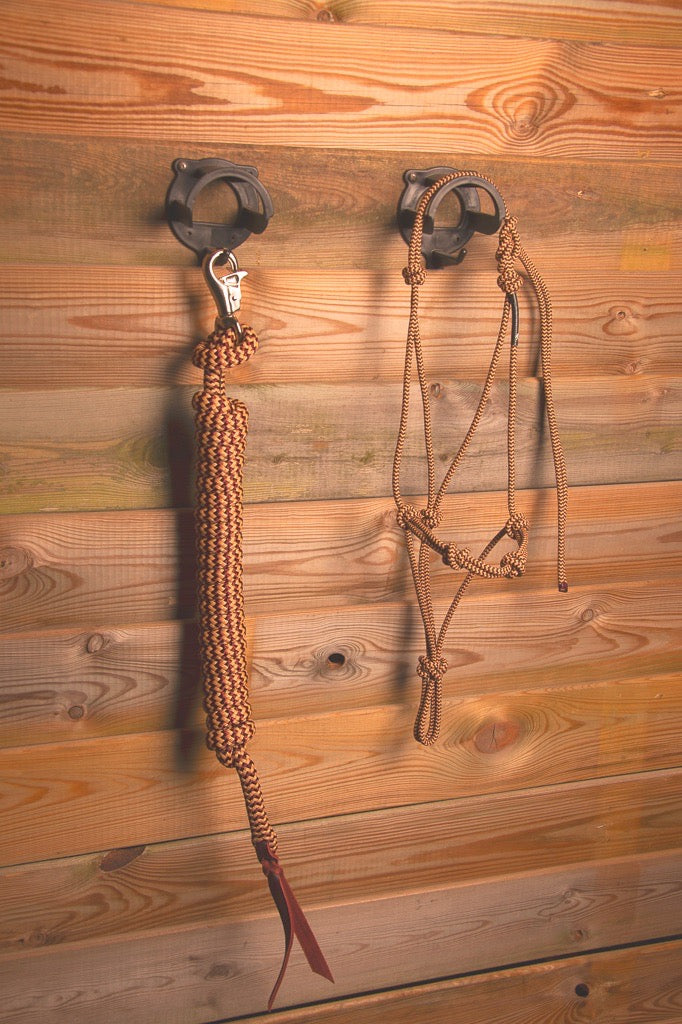 Foundation Trainingset: Premium 4-knoops stijf halster + lead